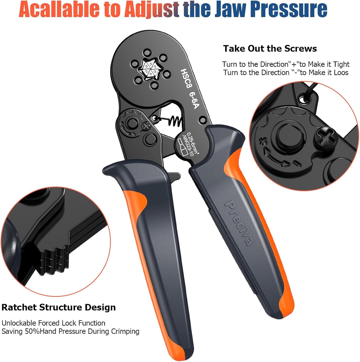 Preciva ‎Crimper Kit with 1900PCS Connectors