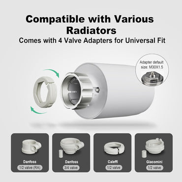 Smart Radiator Thermostat 2-Pack Zigbee TRV Wireless Valve