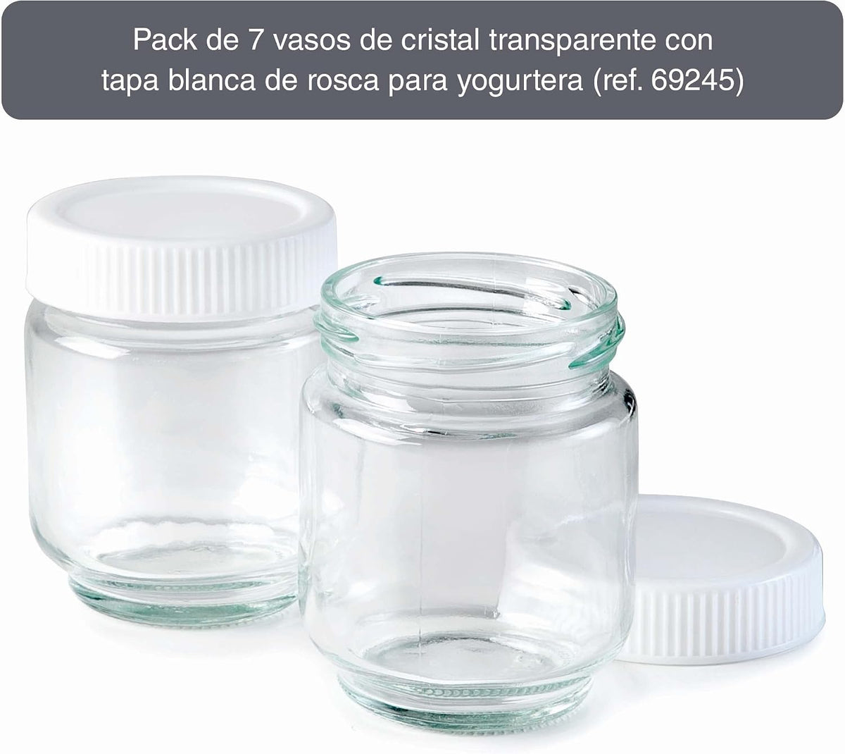 LACOR 69244 Glass Yogurt Cups 190ml 7 Pack