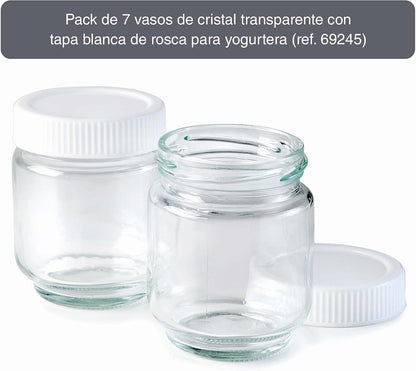 LACOR 69244 Glass Yogurt Cups 190ml 7 Pack