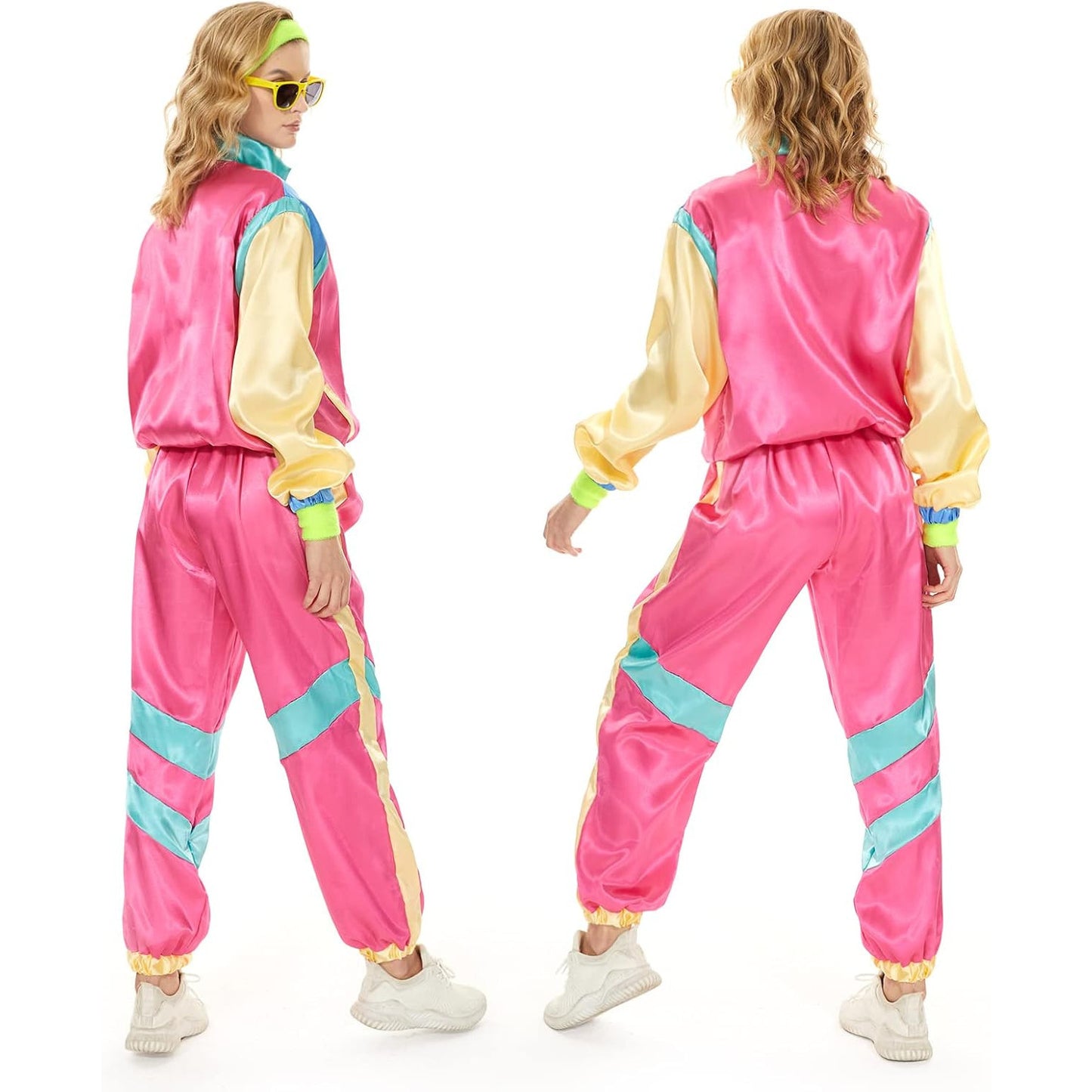 Hereneer Retro 80s 90s Pink Tracksuit with Accessories