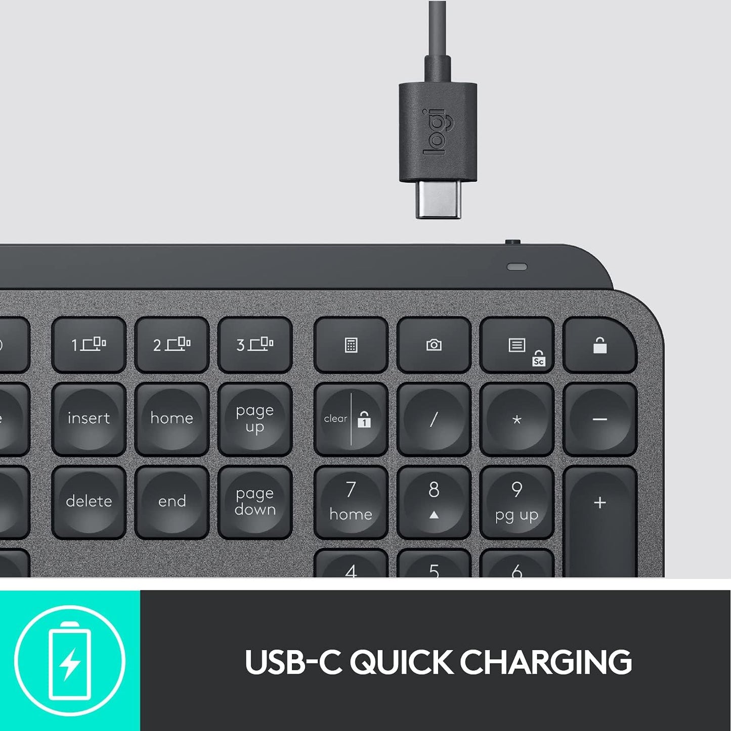 Logitech MX Keys Graphite Advanced Wireless Illuminated Keyboard