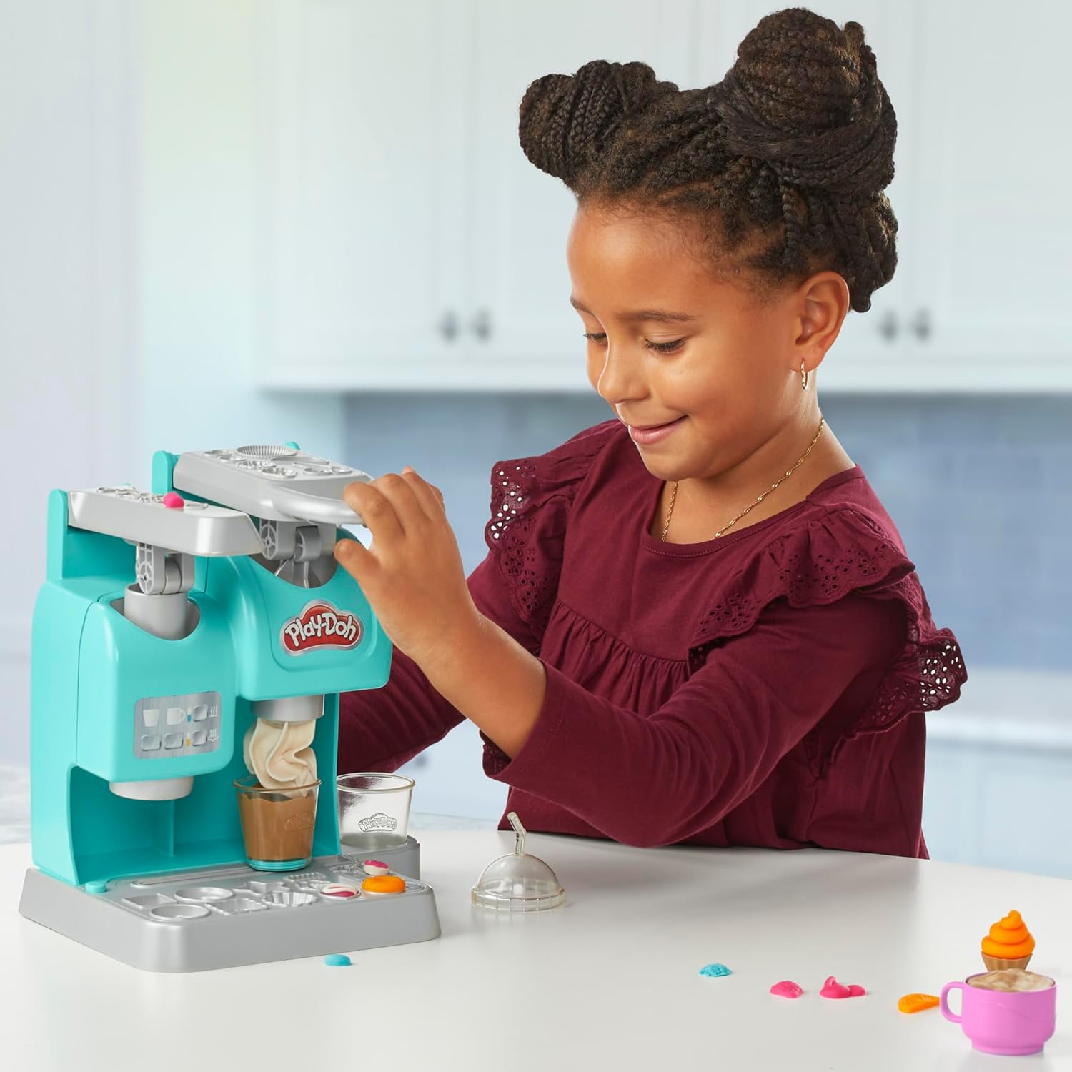 Play-Doh Super Colourful Cafe Coffee Toy with 20 Accessories