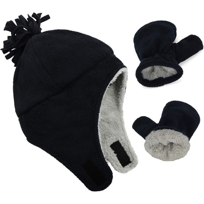 Zando Ultra-Warm Baby Winter Hat & Mitten Set – Sherpa Lined