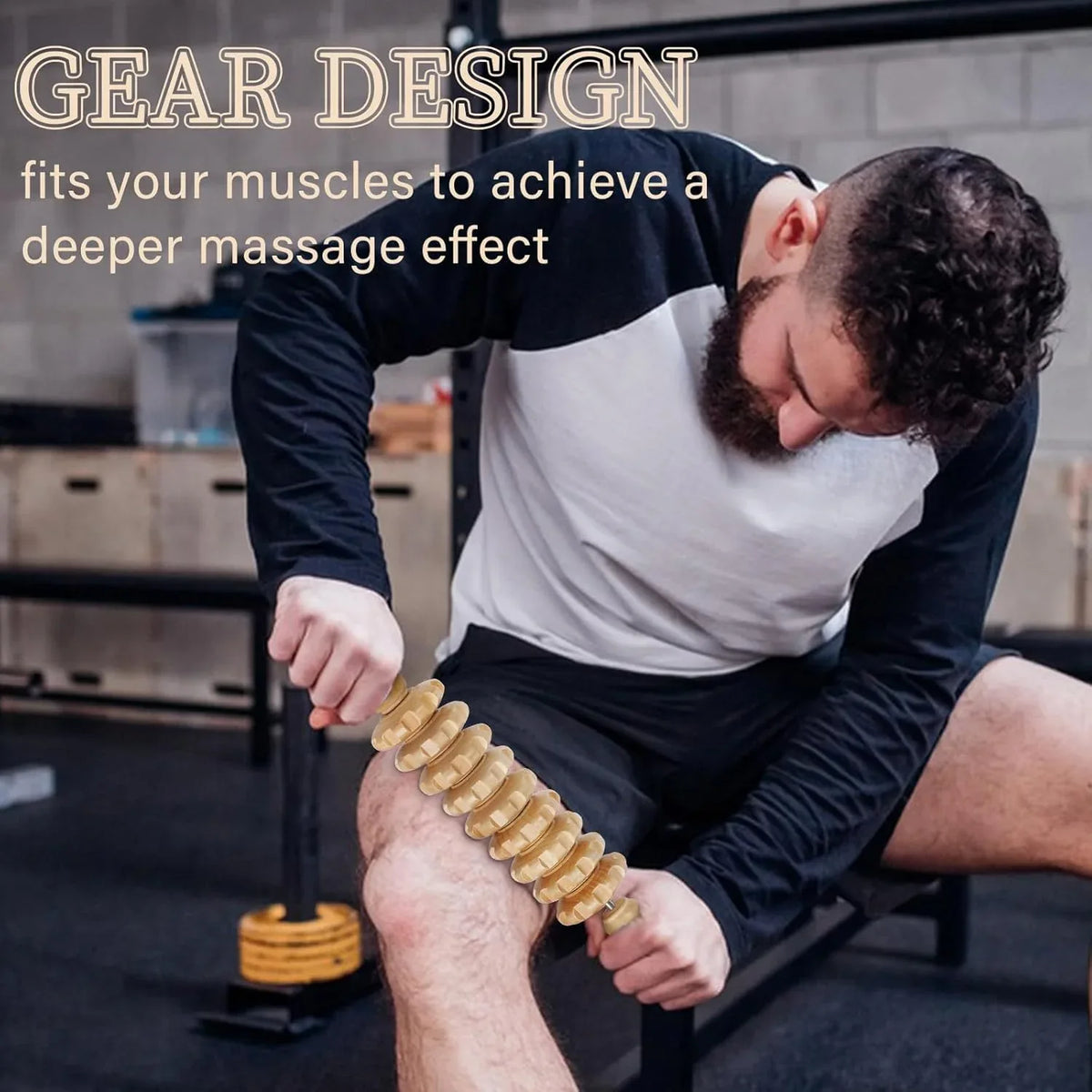 Liitrton Manual Wooden Fascia Massage Roller for Trigger Points & Cellulite Blasting - Gomix Brands Outlet