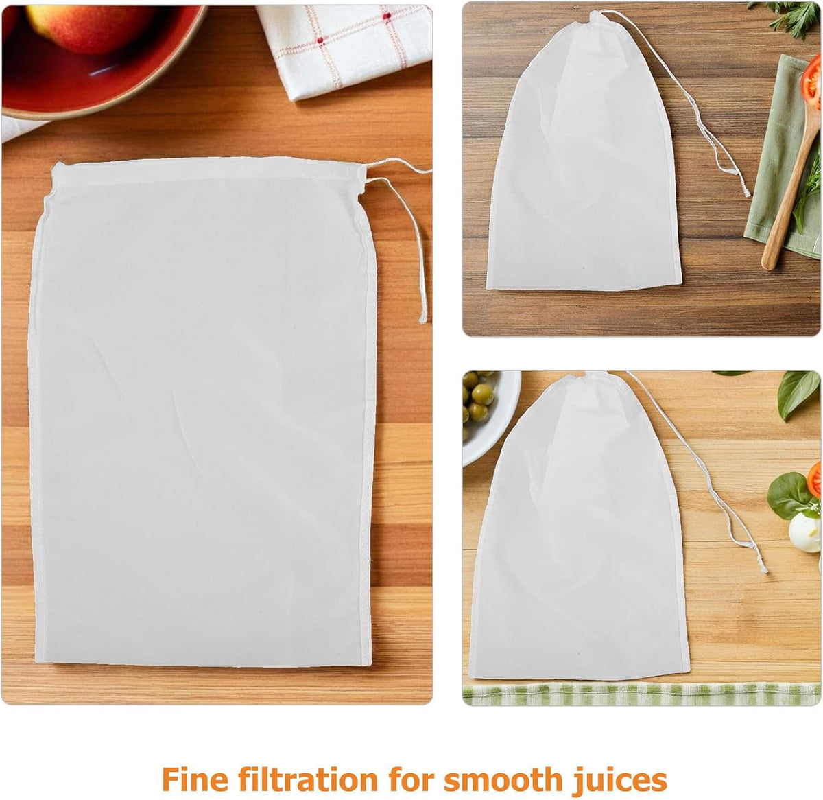 LAPYAPPE Nylon Mesh Juicing Strainer Bags 10 Pack