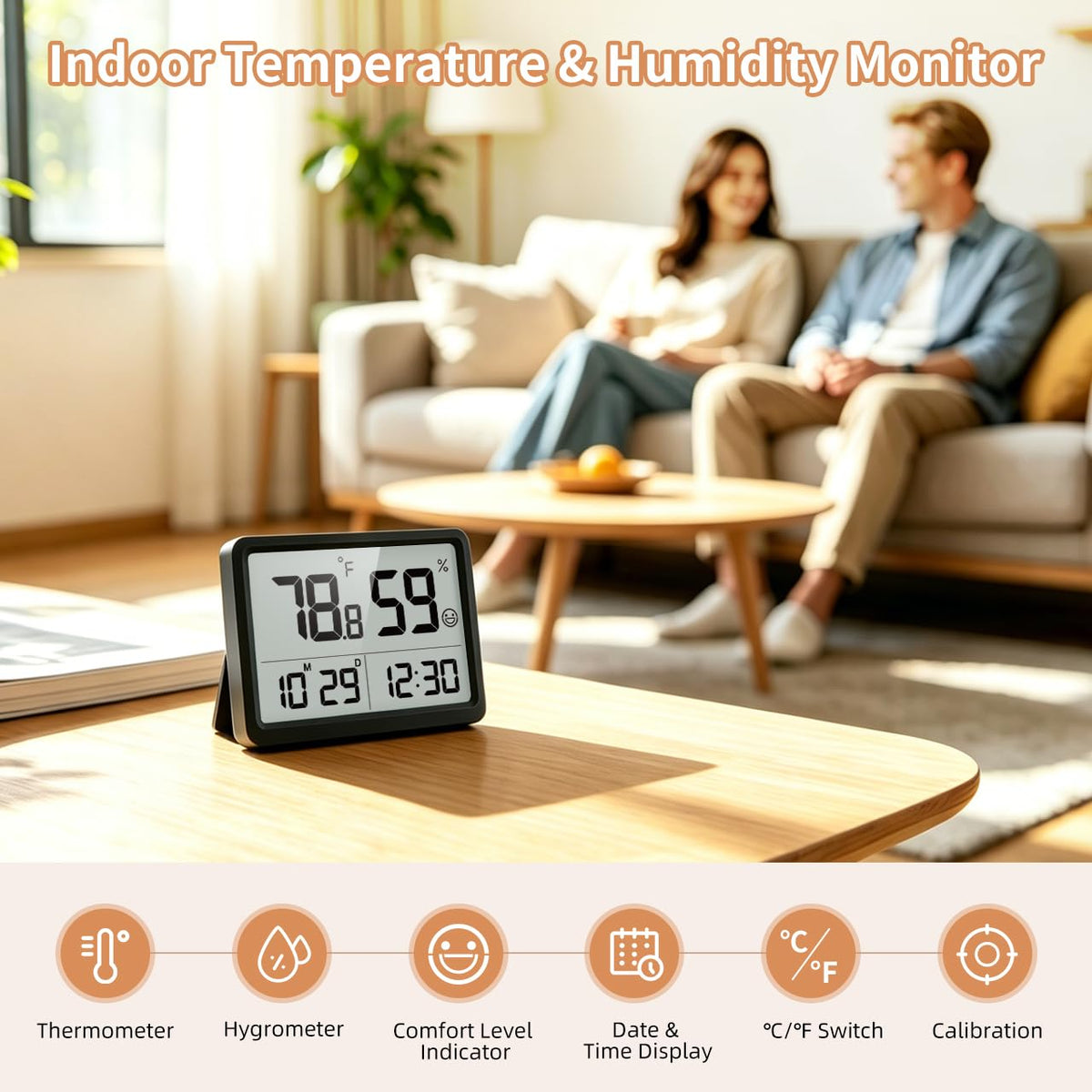DOOMAY 5294 Digital Hygrometer and Temperature Monitor