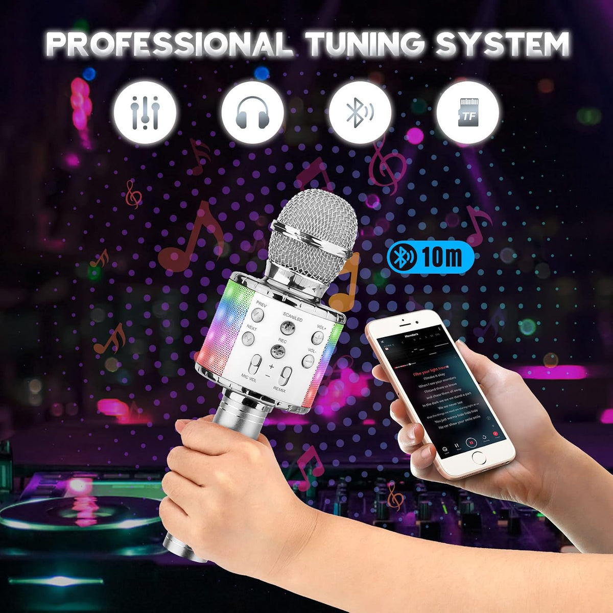 ShinePick Wireless Portable Bluetooth Karaoke Microphone
