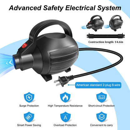 AWSUM 600W Electric Air Pump for Gymnastics Mats & Floats