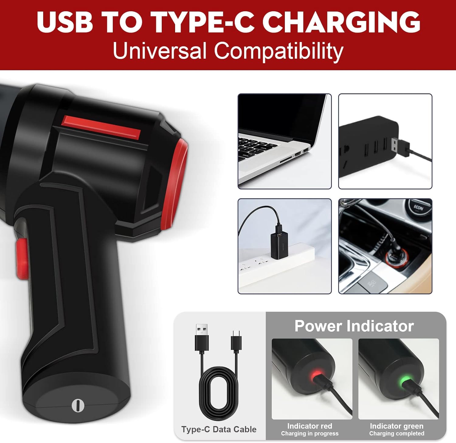 PeroBuno 3‑in‑1 Cordless Computer Vacuum & Air Duster