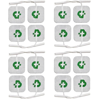 TESMED 16-Pack Self-Adhesive Electrode Pads for TENS EMS 2mm Plug Connection