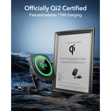 ESR Qi2 Foldable MagSafe Car Mount Charger for iPhone