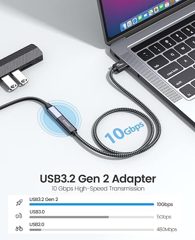 ORICO ACF31 USB-A to USB-C 3.1 Gen2 Adapter Cable PD 60W 10Gbps