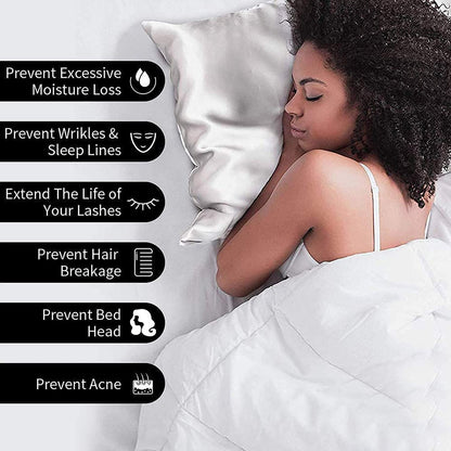 Luxurious Dark Grey 22 Momme Silk Pillowcase with Zipper