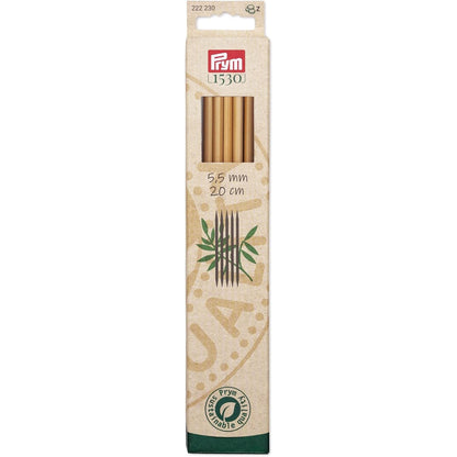 Prym 8-Inch Double Point Bamboo Knitting Needles, 5.5mm