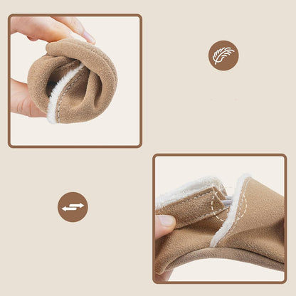 Cozy Leather Baby Slippers for Girls and Boys Warm Winter
