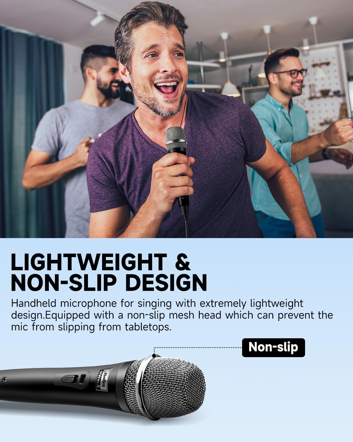 Moukey MK0121 Dynamic Cardioid Handheld Microphone Black