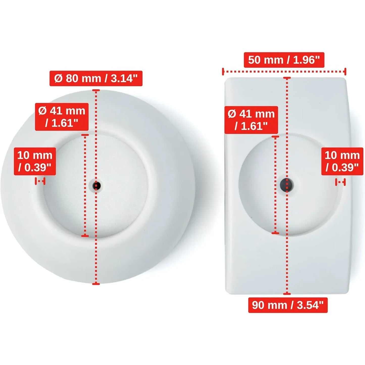 White Door Wall Protection Pads – 4‑Piece Press‑On Screw Set - Gomix Brands Outlet