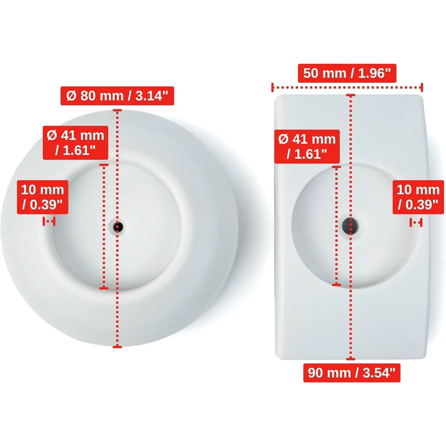 White Door Wall Protection Pads – 4‑Piece Press‑On Screw Set - Gomix Brands Outlet