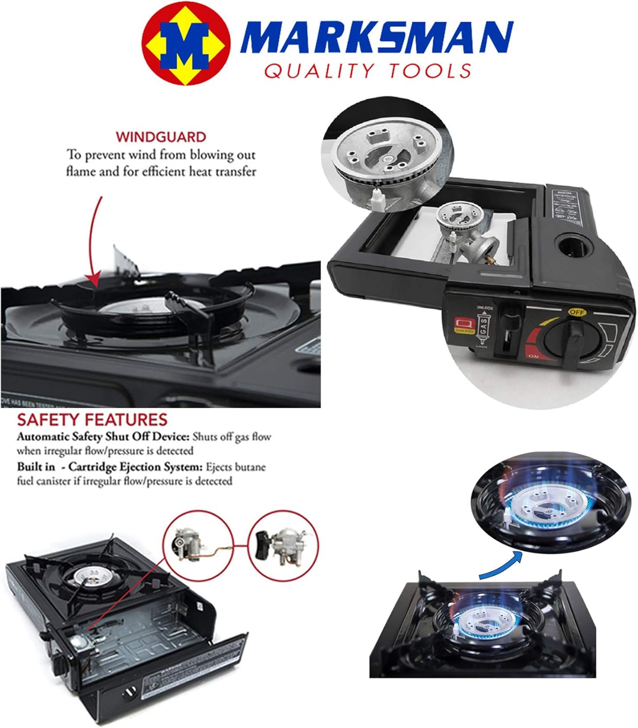 NTI MARKSMAN Portable Gas Cooker Butane Single Burner