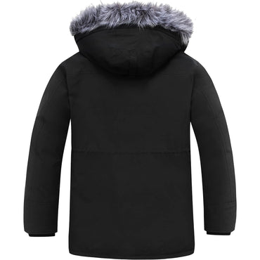 Wantdo Men's Big & Tall Winter Puffer Coat – Waterproof, Removable Hood, Long Parka