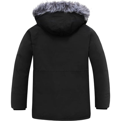 Wantdo Men's Big & Tall Winter Puffer Coat – Waterproof, Removable Hood, Long Parka
