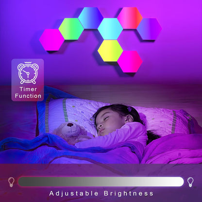 Hexagon Gaming Light Wall Lamp J1566 RGB Smart Light Panels Set