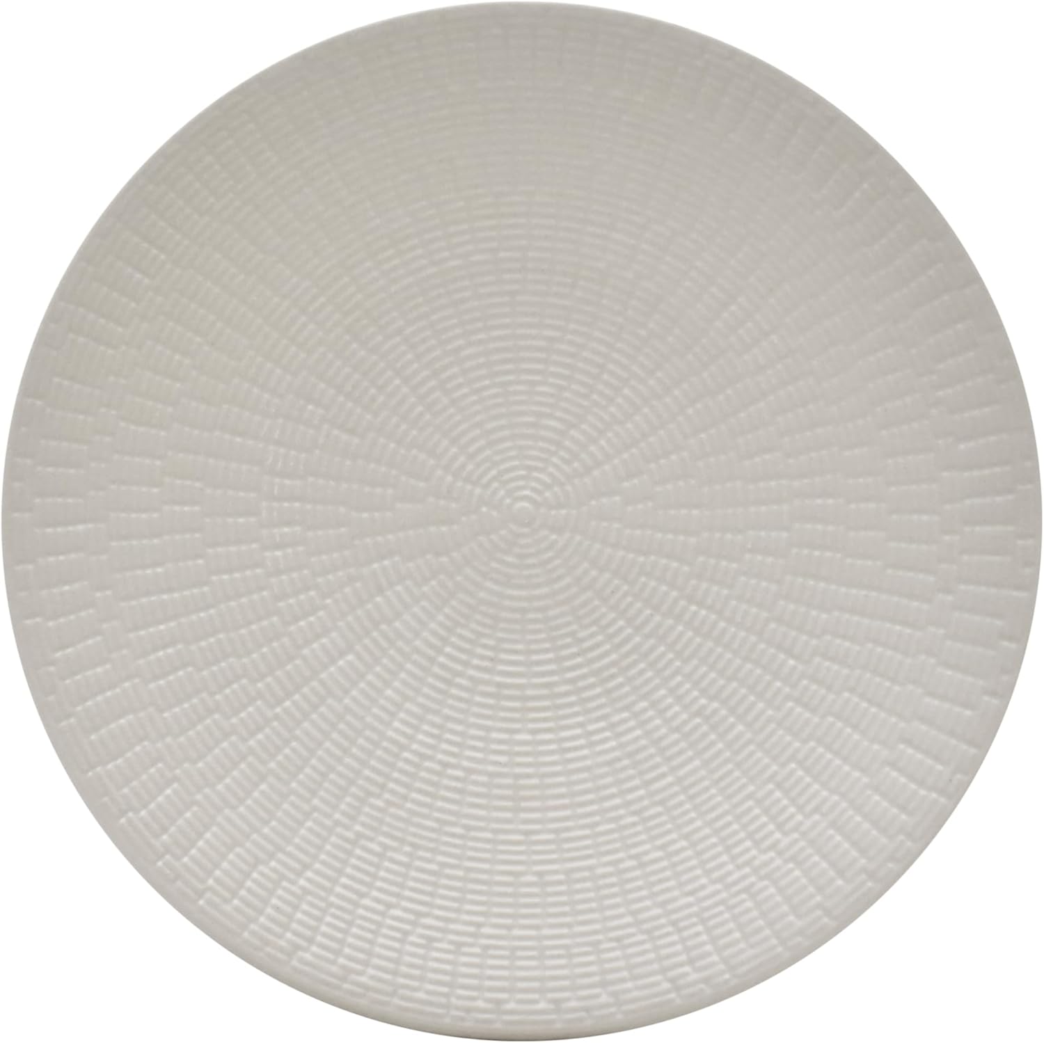 ECHTWERK Vintage Blanka 18-Piece Stoneware Dinnerware Set for 6, Cream Embossed