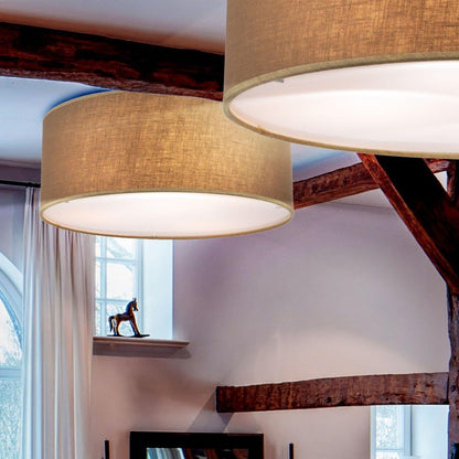 Globo Decorative Brown Textile Ceiling Lamp for Living Room