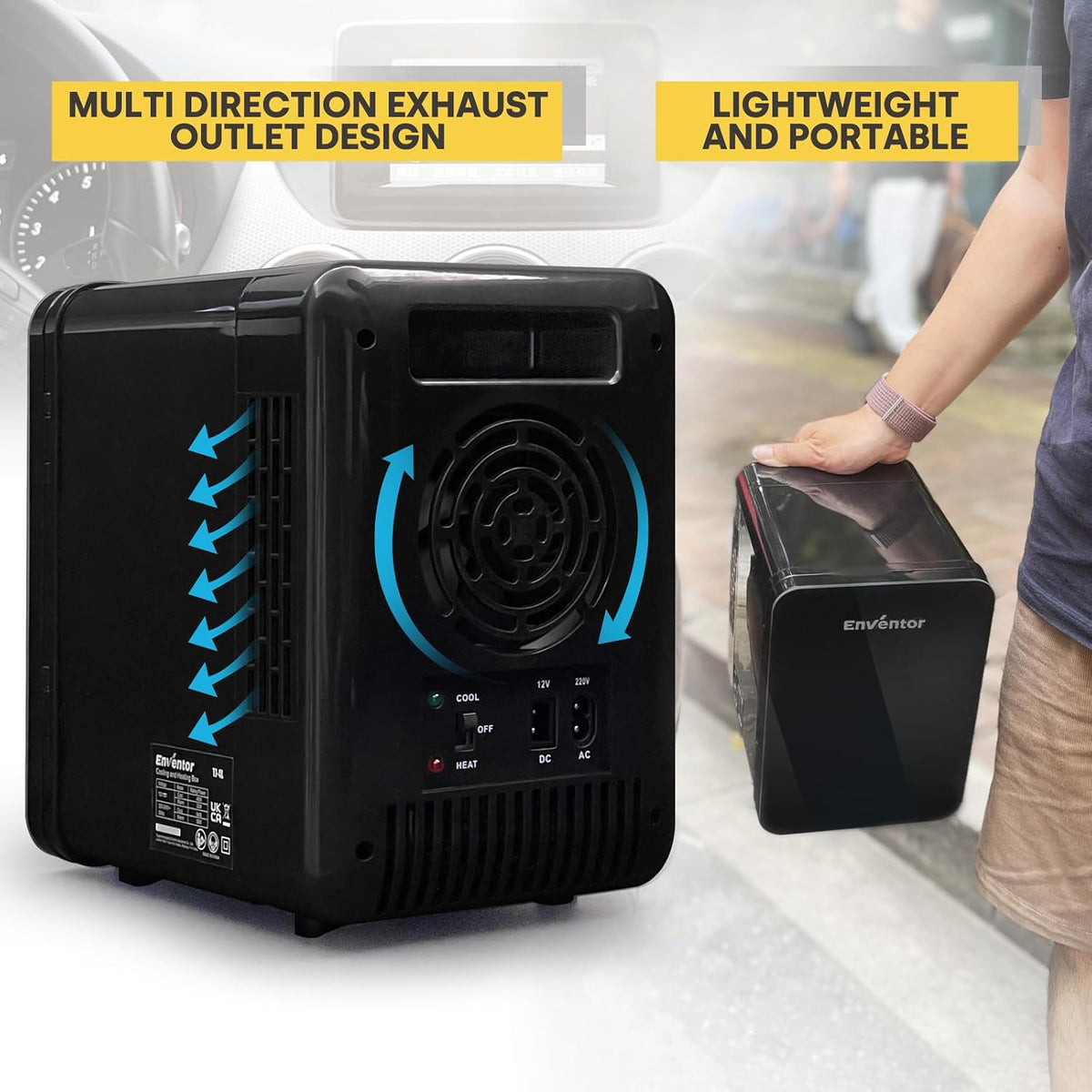 Enventor TJ04 4L Mini Fridge Cooler Warmer
