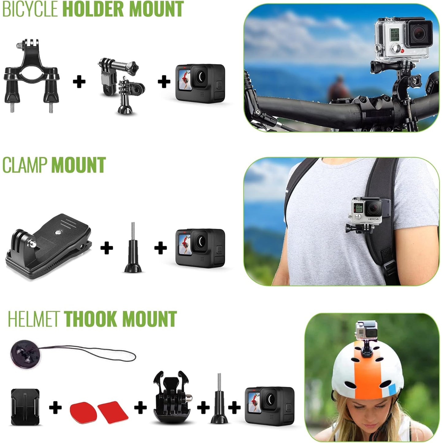 DigiNerds 50-in-1 Action Camera Accessory Kit for GoPro, Insta360, DJI