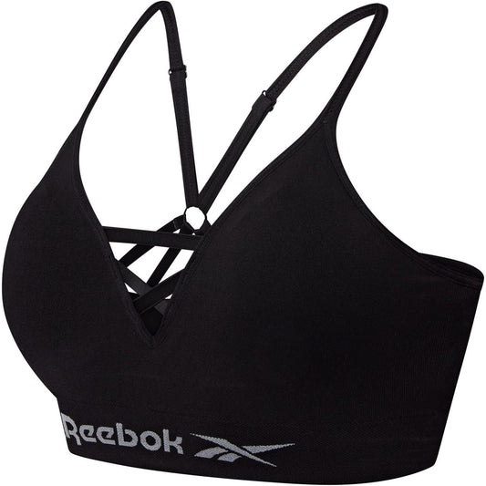 Reebok Women's Seamless Sports Bra with Halter Neck High Support