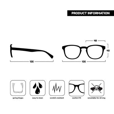 OPULIZE Pop 5 Pack Round Reading Glasses Multi-Color Spring Hinges