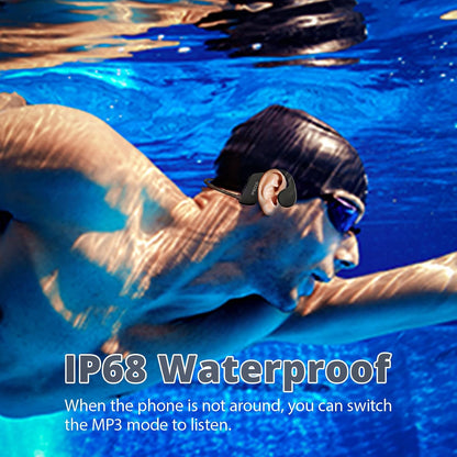 IFECCO IF-Bone X5 Bone Conduction Headphones Bluetooth 5.3 IP68 Waterproof 32GB MP3 Black
