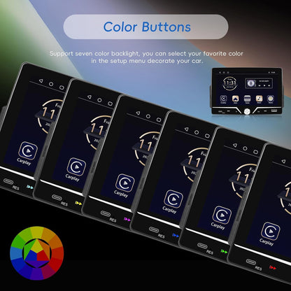 7-inch Single Din Car Stereo with CarPlay Android Auto Bluetooth
