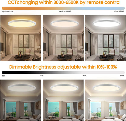 CheDux EVS-CMT-M-24W RGB Dimmable Flush Mount Ceiling Light 30.5cm 24W