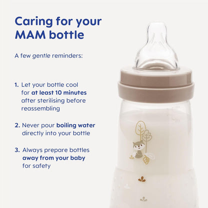 MAM Easy Start Anti-Colic Baby Bottles 4 Pack – Self‑Sterilising, BPA Free