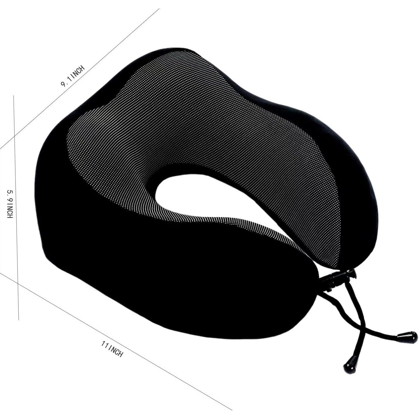 Makimoo Memory Foam Travel Pillow – 360° Neck Support, Lightweight, Compact