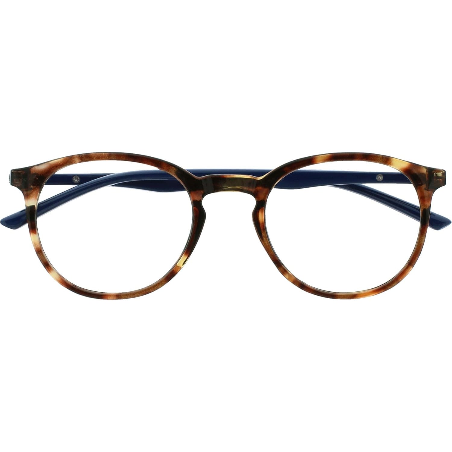 OPULIZE Met Blue Light Reading Glasses – Slim Round 1x