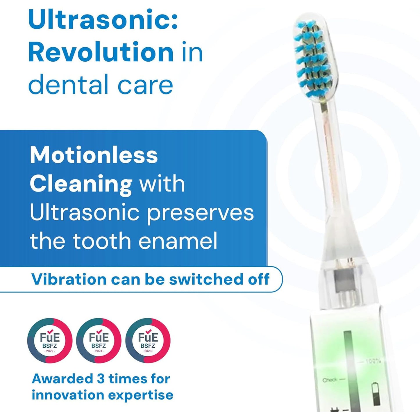 Emmi-dent Platinum Ultrasonic Toothbrush, Rechargeable, 96 Million Vibrations