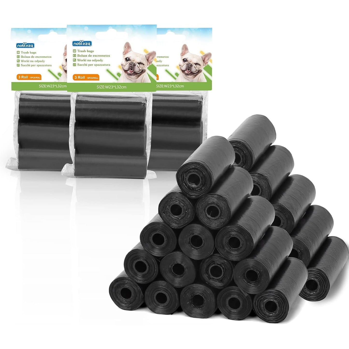 Nobleza 1080 Count Scented Dog Poop Bags, Leak-Proof and Thick