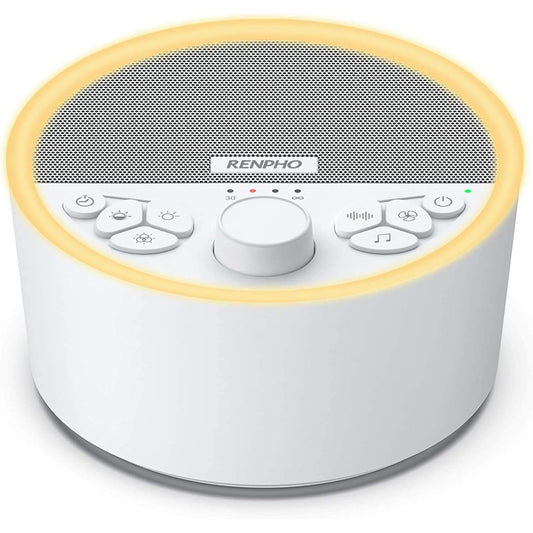 RENPHO Rechargeable White Noise Machine with 8 Night Lights