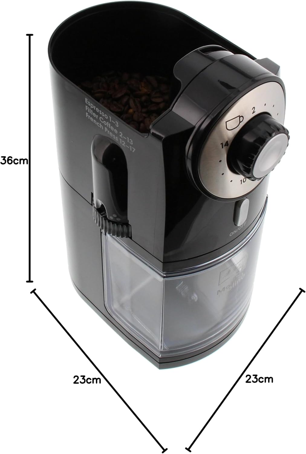 Melitta Molino Electric Coffee Grinder 100W Black