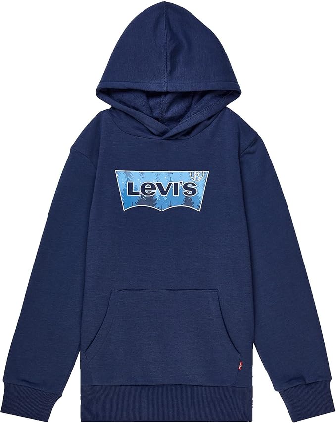 Levi's Boys Batwing Fill Hoodie – Soft Cotton‑Poly Blend, Classic Fit