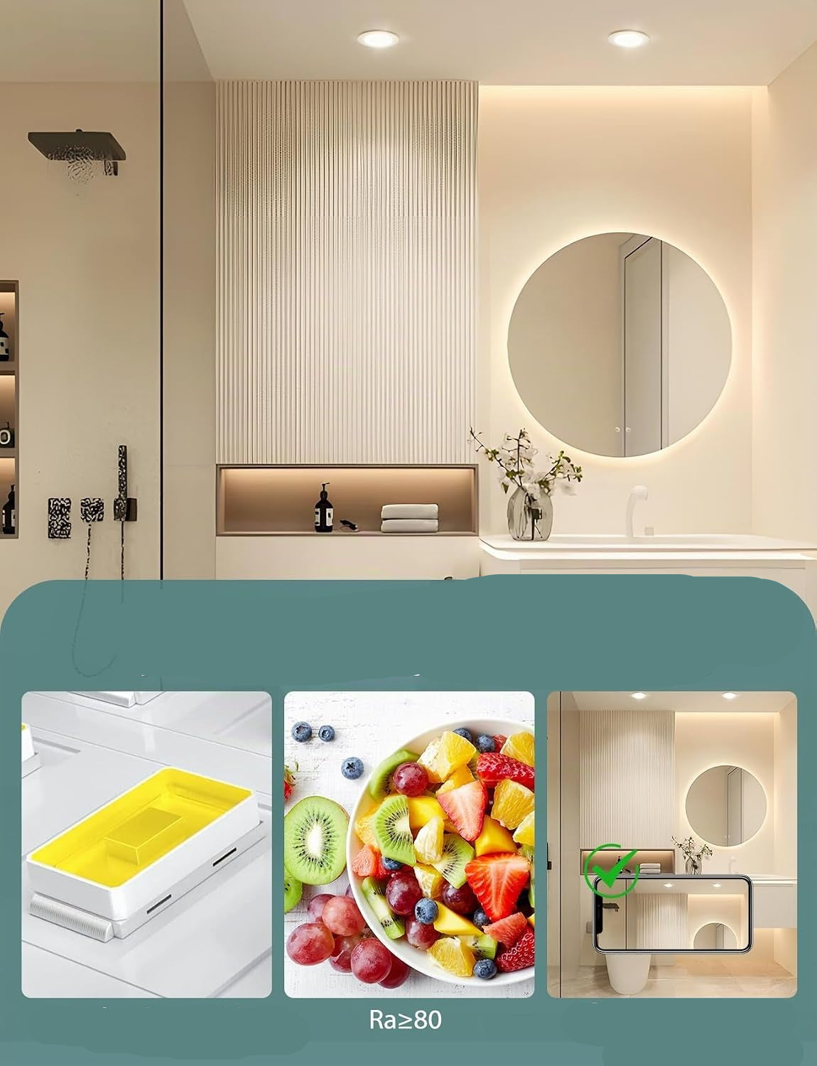 Aigostar Recessed LED Ceiling Downlight 4.8W IP65