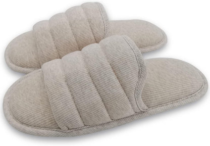 Ofoot Women's Cotton Memory Foam Non‑Slip House Slippers