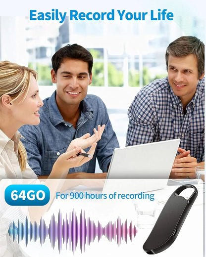 64GB Vandlion Digital Voice Recorder with Triple Noise Reduction - Gomix Brands Outlet
