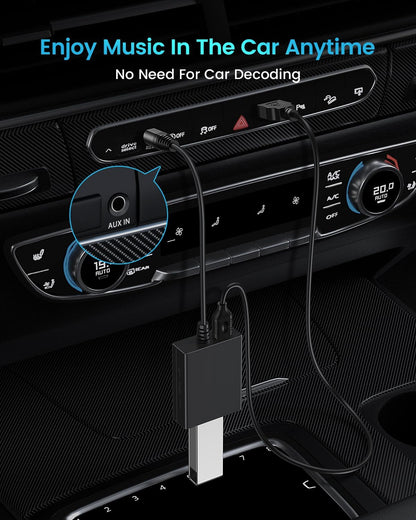 ANDTOBO USB to AUX Audio Adapter, 3.5mm Male to USB Female Audio Adapter for Car Stereo