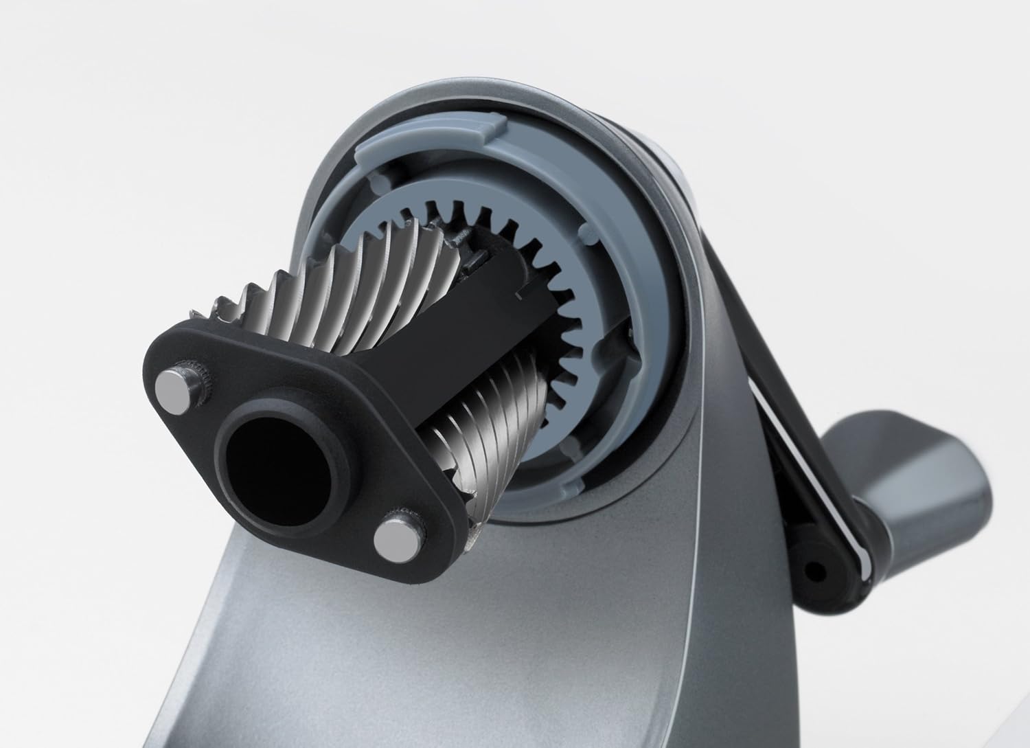 Westcott iPoint ClassAct Manual Pencil Sharpener with Anti‑Microbial Grey Finish