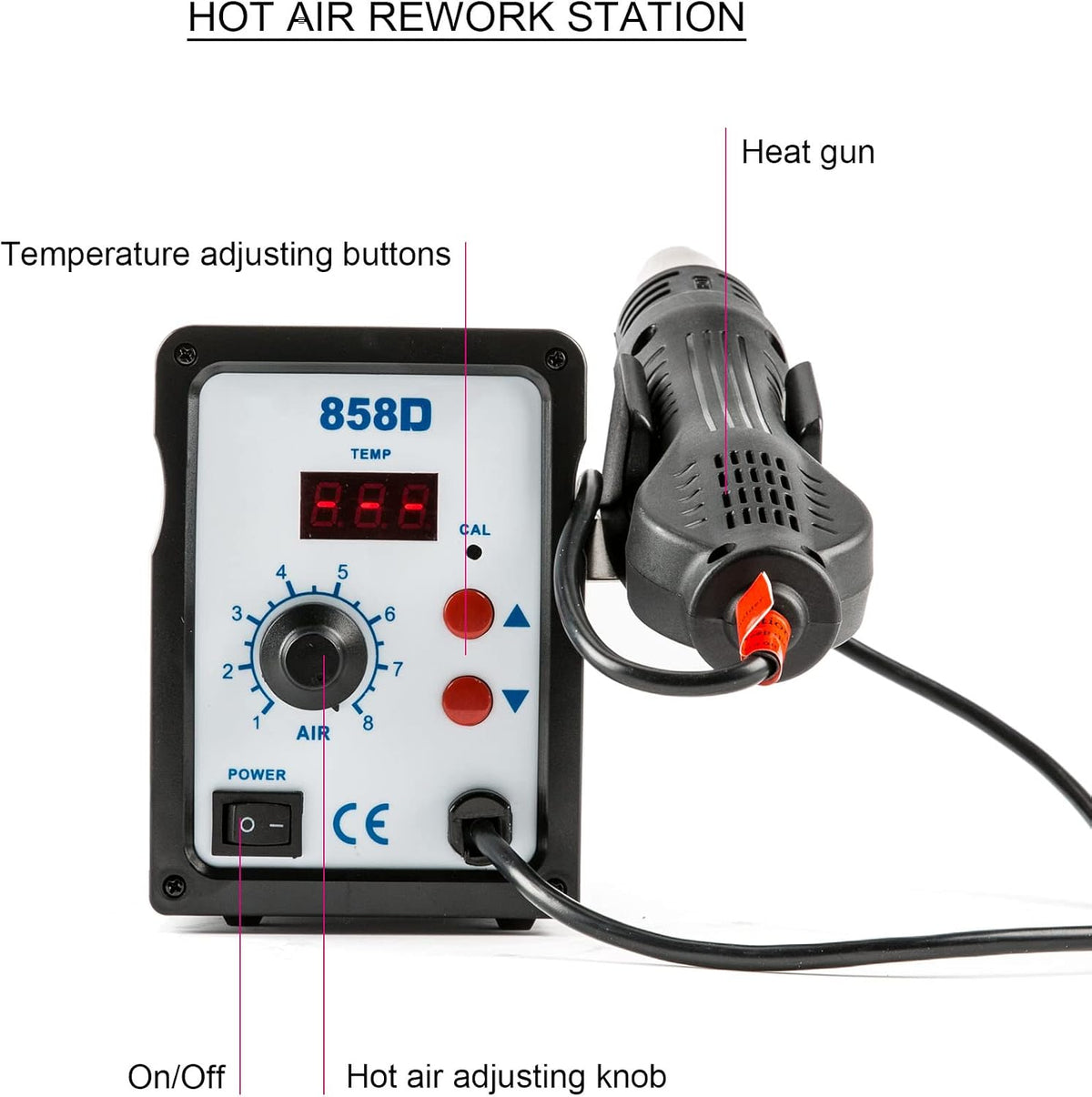 CREWORKS 858D SMD Soldering Rework Station 110V